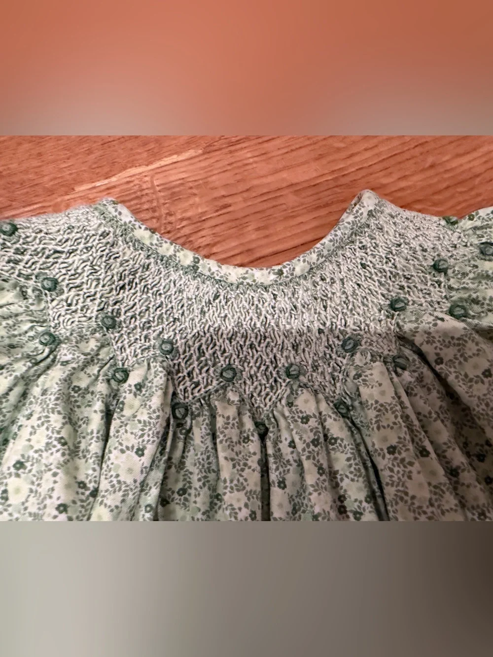 Orient Expressed Smocked Dress in Mint Floral